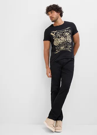 T-shirt 100% coton • noir imprimé • Boutique bonprix