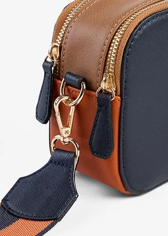 Kabelka Crossbody Marco Tozzi • tmavomodrá-oranžová-zlatá • obchod bonprix