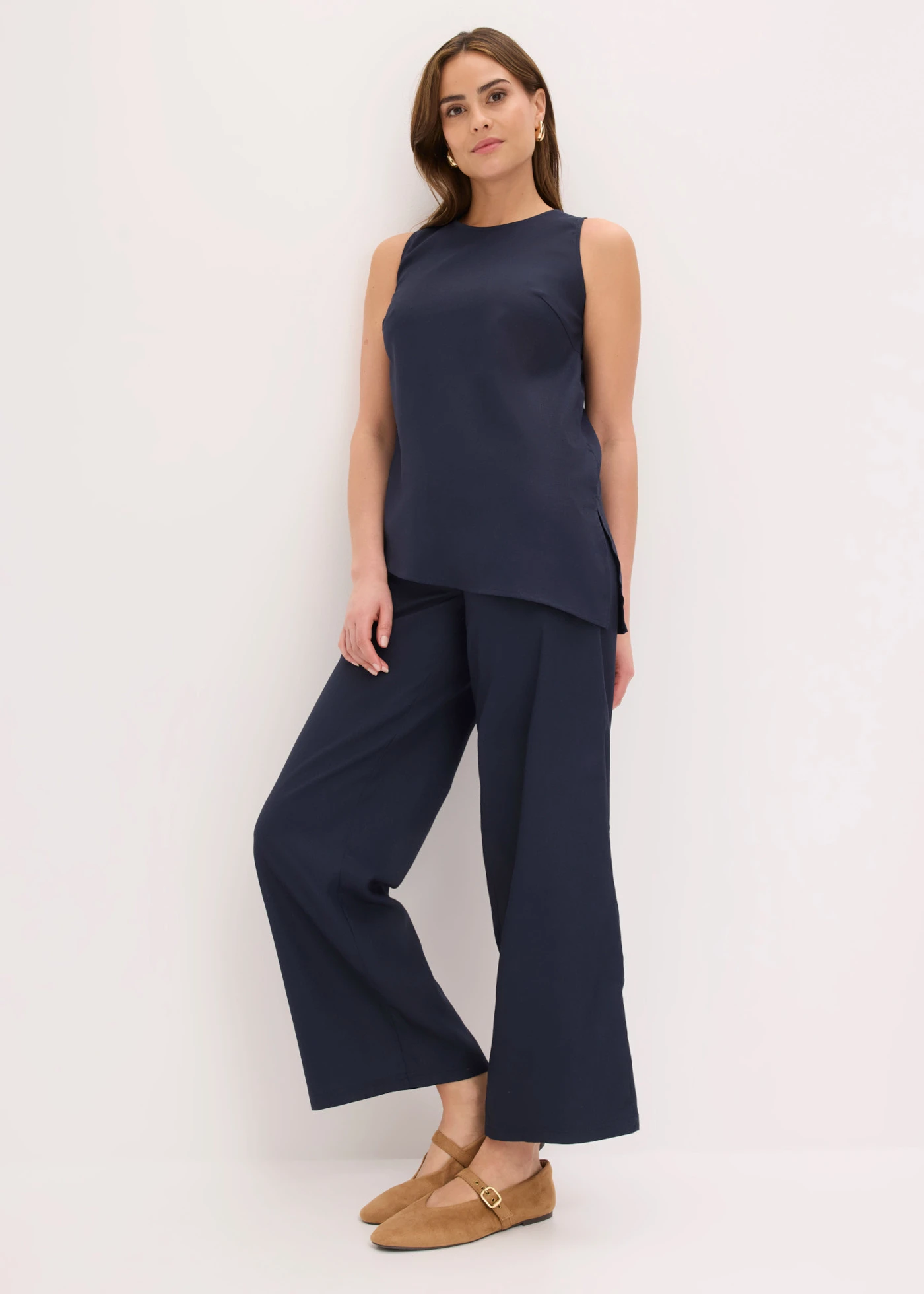 Top cu amestec de in • bleumarin • magazin bonprix
