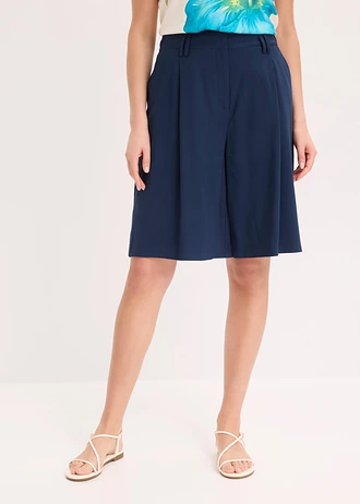 Bermuda van soepele viscose • donkerblauw • bonprix online shop