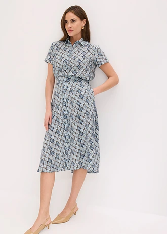 Jupe en viscose • bleu clair-bleu foncé graphique • Boutique bonprix