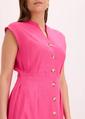 Midi šaty z lehké lněné směsi • pinklady • bonprix obchod
