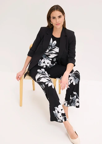 Combinaison avec imprimé palmier • noir-blanc imprimé • Boutique bonprix
