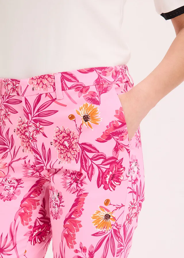 Pantalon 7/8 extensible • rose floral • product-page.page-title-suffix