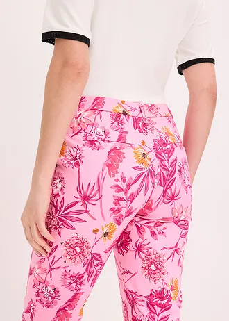 7/8 stretch broek • roze gebloemd • bonprix online shop