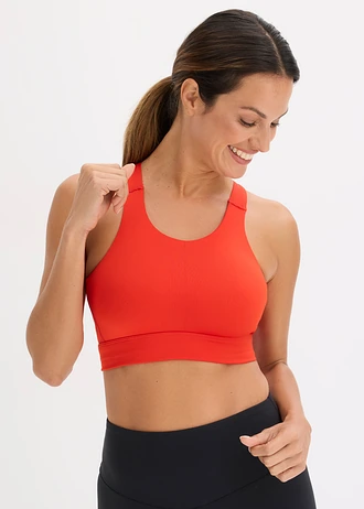 Soutien-gorge de sport dos nageur, maintien léger, Couleur: rouge