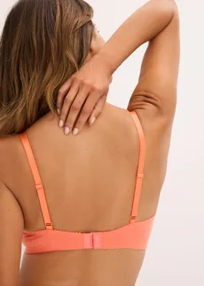 Sutien fără armătură cu bumbac (set/3 buc.) • bej-piatră+oranj-corai+maro închis • magazin bonprix