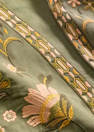 Gilet sans manches brodé • olive floral • Boutique bonprix