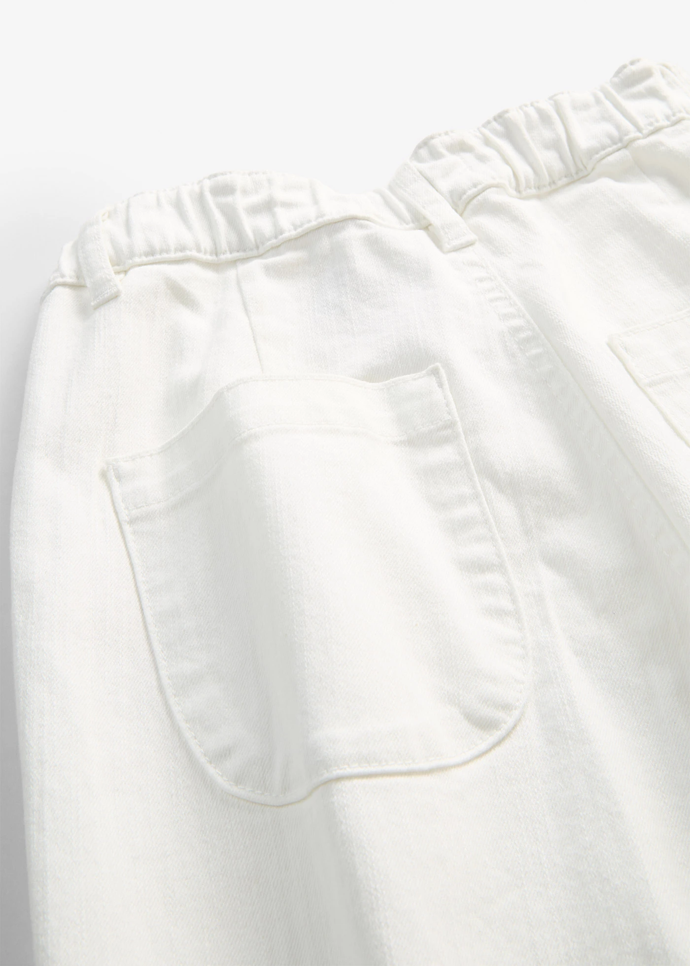 Jean large, taille haute et élastiquée, cropped • écru • Boutique bonprix