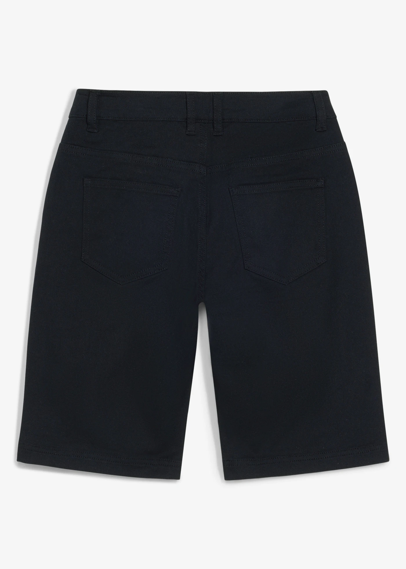 Bermudy ze stretchem i regulowaną talią, regular fit • czarny • sklep bonprix