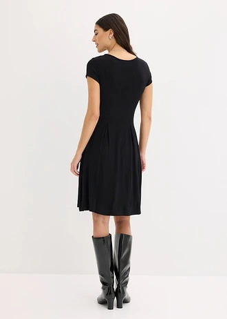 Robe en jersey viscose, Couleur: noir