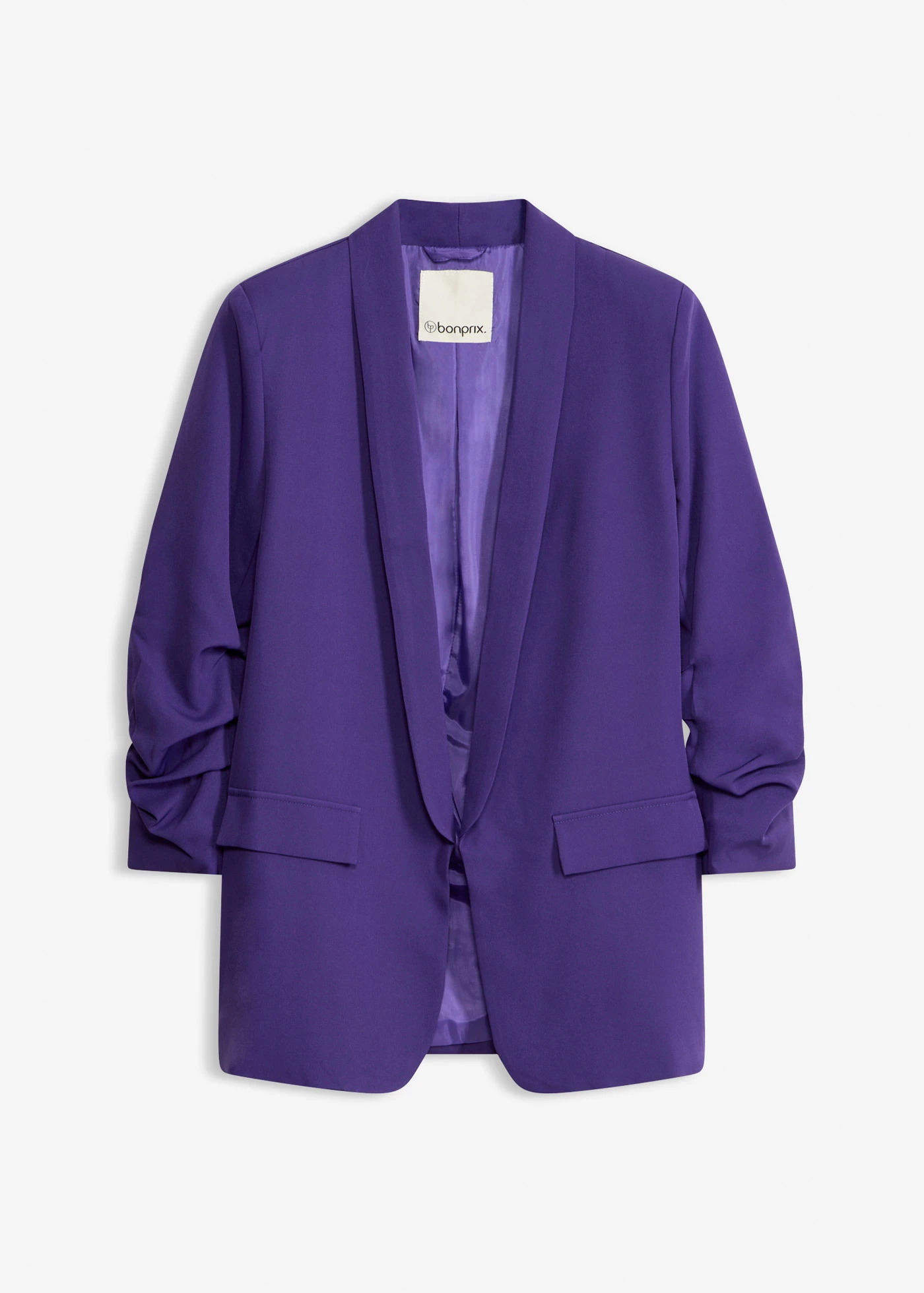 Blazer met plooitjes • paars • bonprix online shop