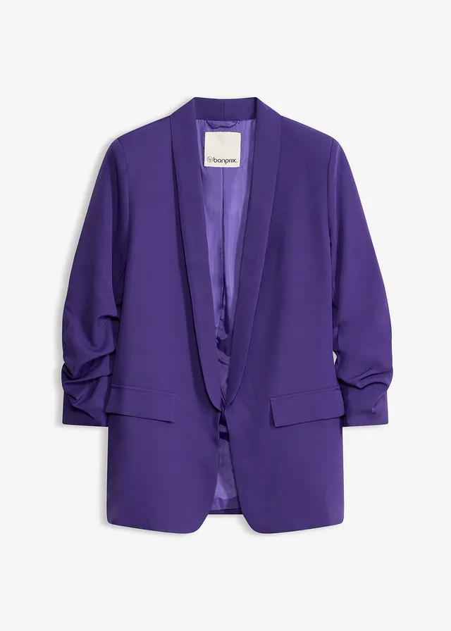 Blazer met plooitjes • paars • bonprix online shop