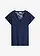 Henley shirt in een viscosemix, Kleur: donkerblauw