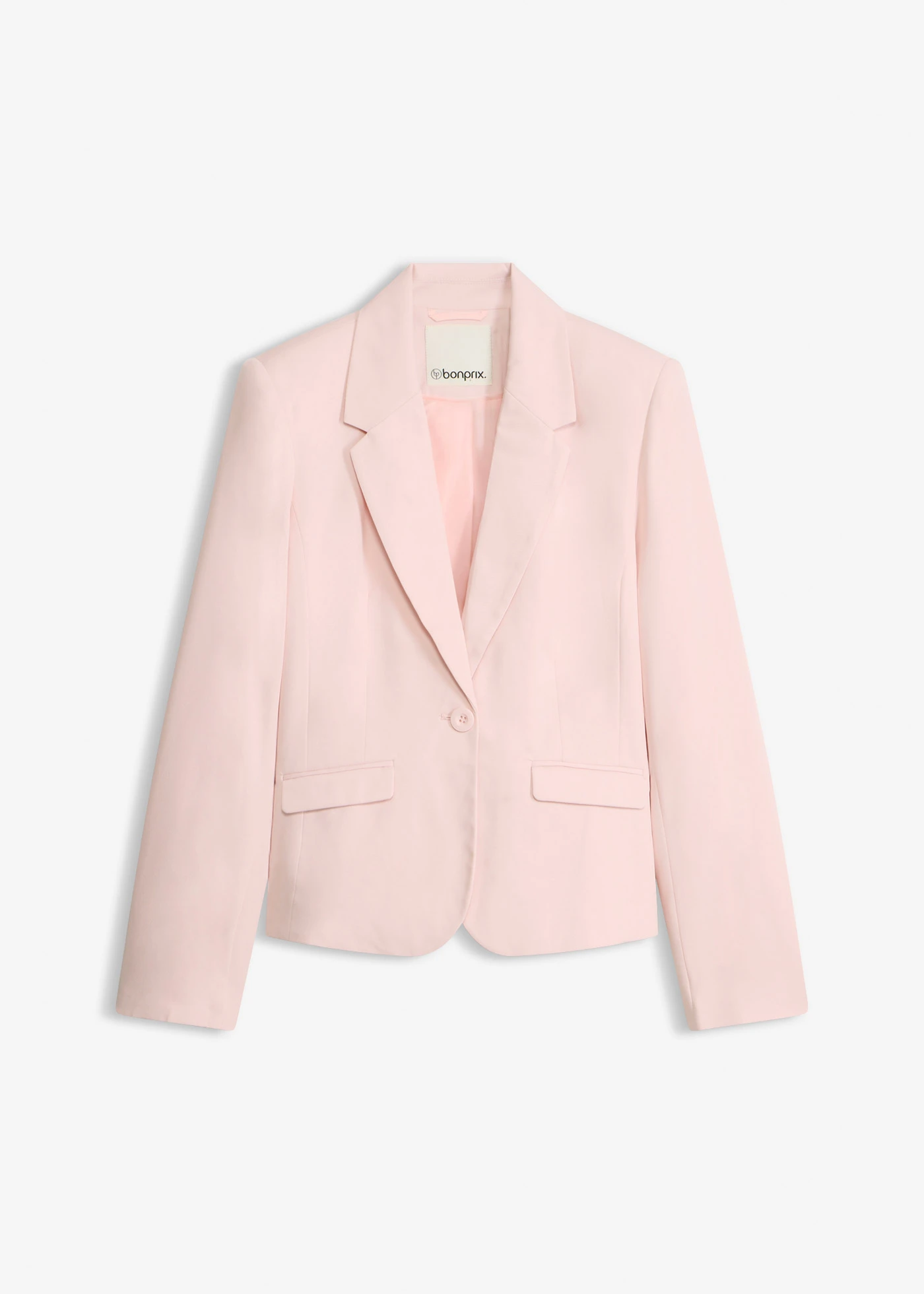 Korte blazer met klepzakken • parelroze • bonprix online shop