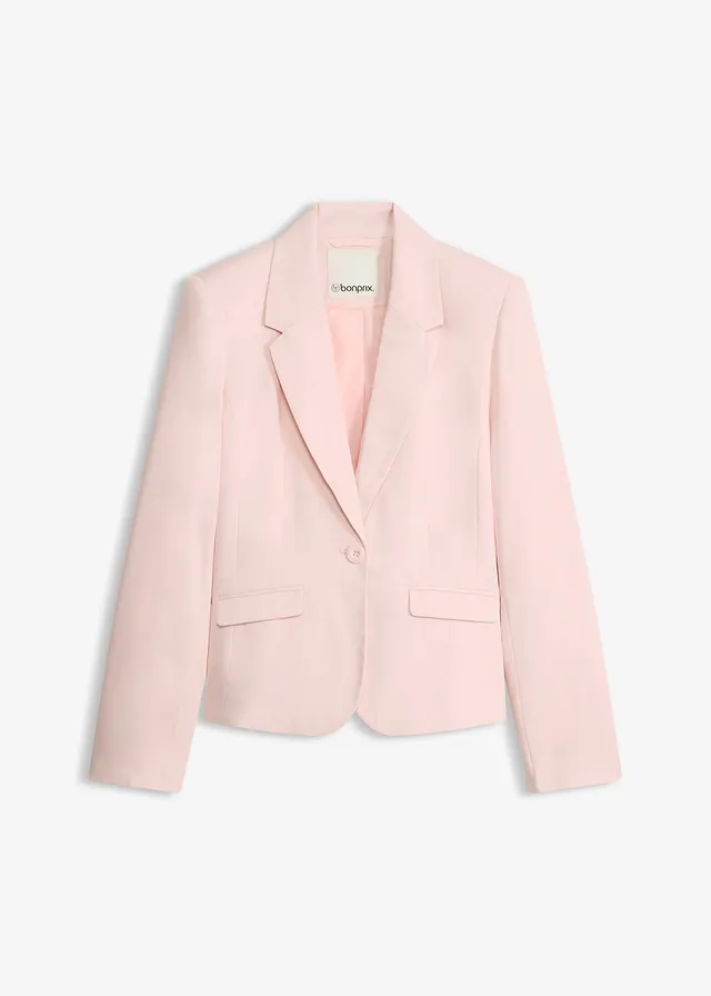 Korte blazer met klepzakken • parelroze • bonprix online shop