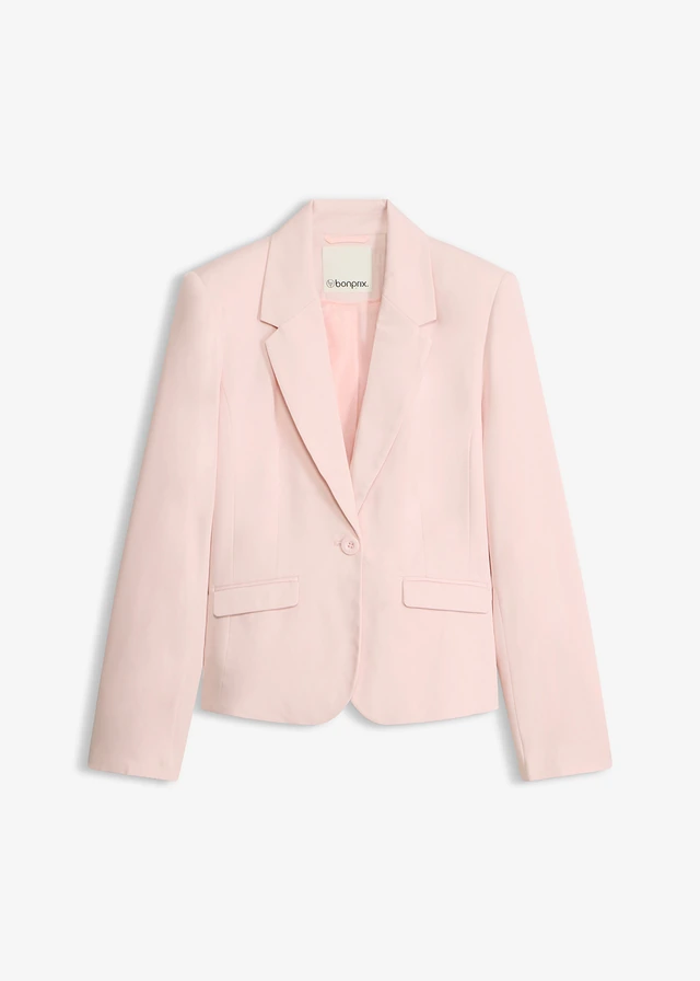 Korte blazer met klepzakken, Kleur: parelroze