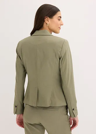Blazer met paspelzakken, korte maten • olijfgroen • bonprix online shop