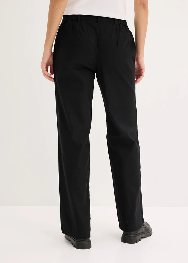 Pantalon tissé en lin et coton • noir • product-page.page-title-suffix