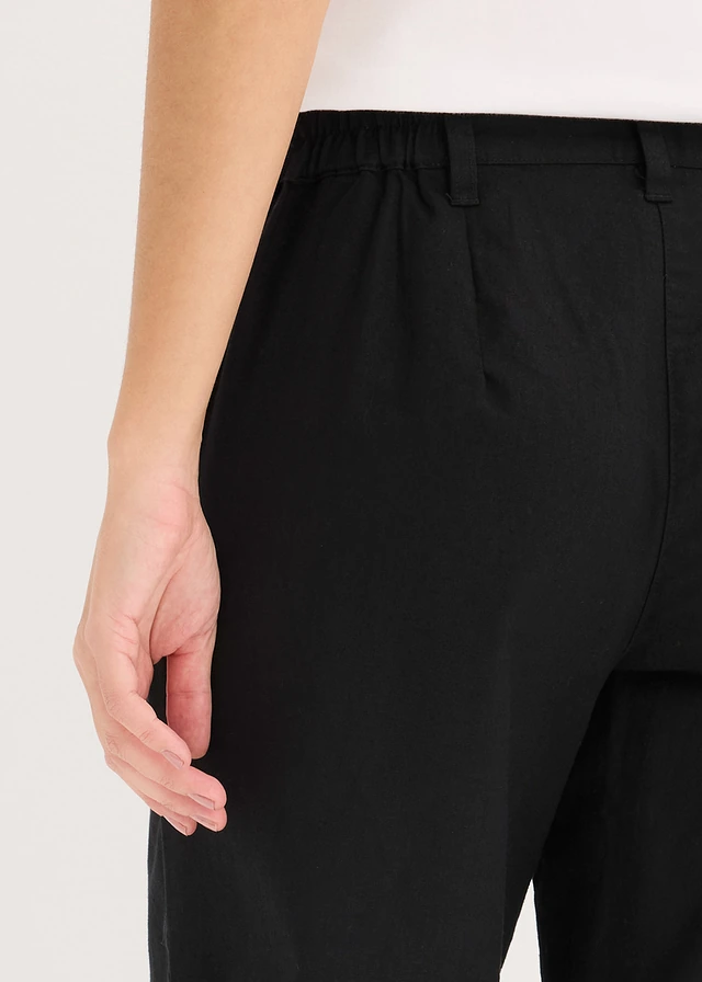 Geweven broek van linnen-katoenmix • zwart • product-page.page-title-suffix