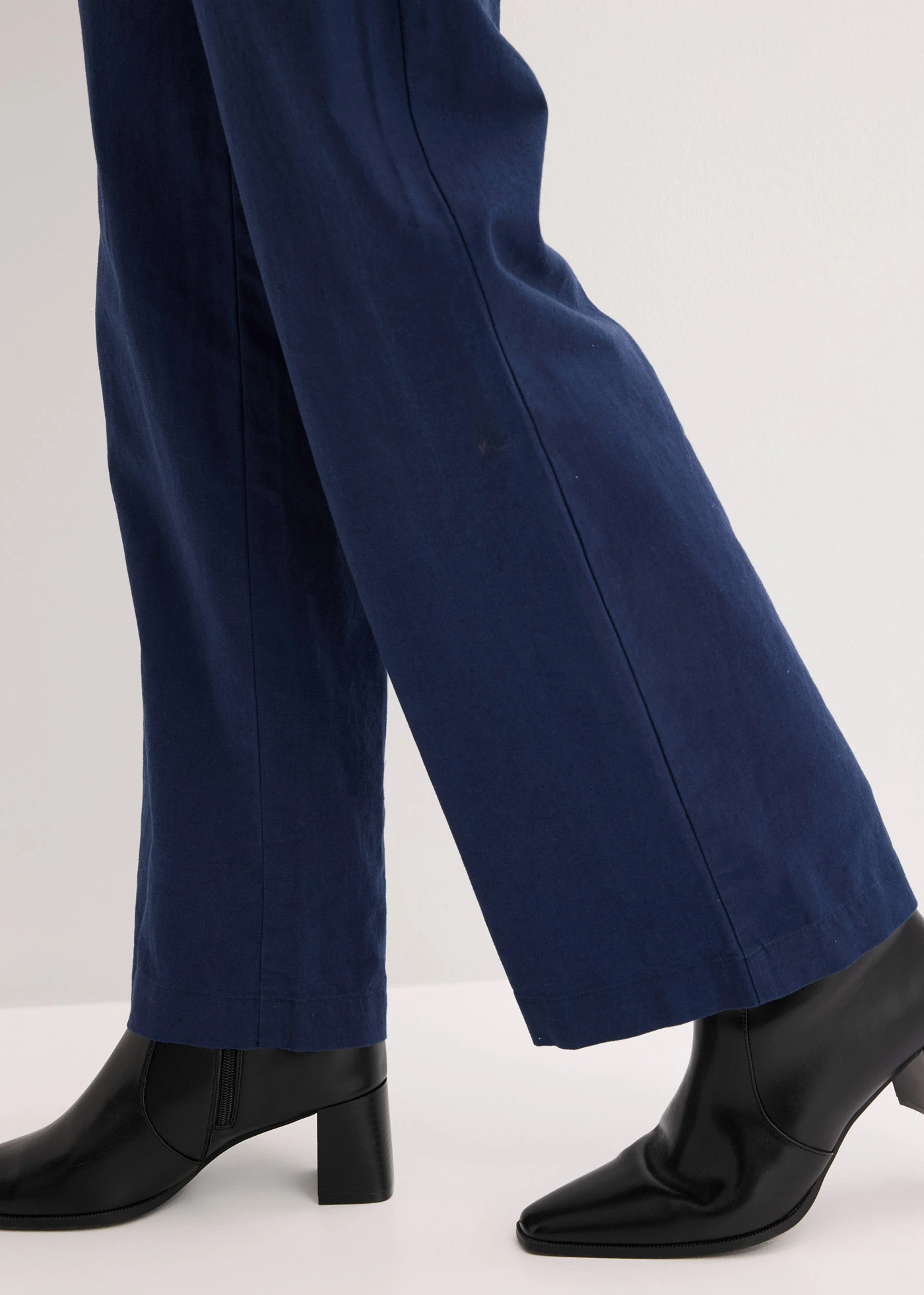 Geweven broek van linnen-katoenmix • donkerblauw • bonprix online shop