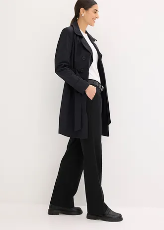 Geweven broek van linnen-katoenmix • zwart • bonprix online shop