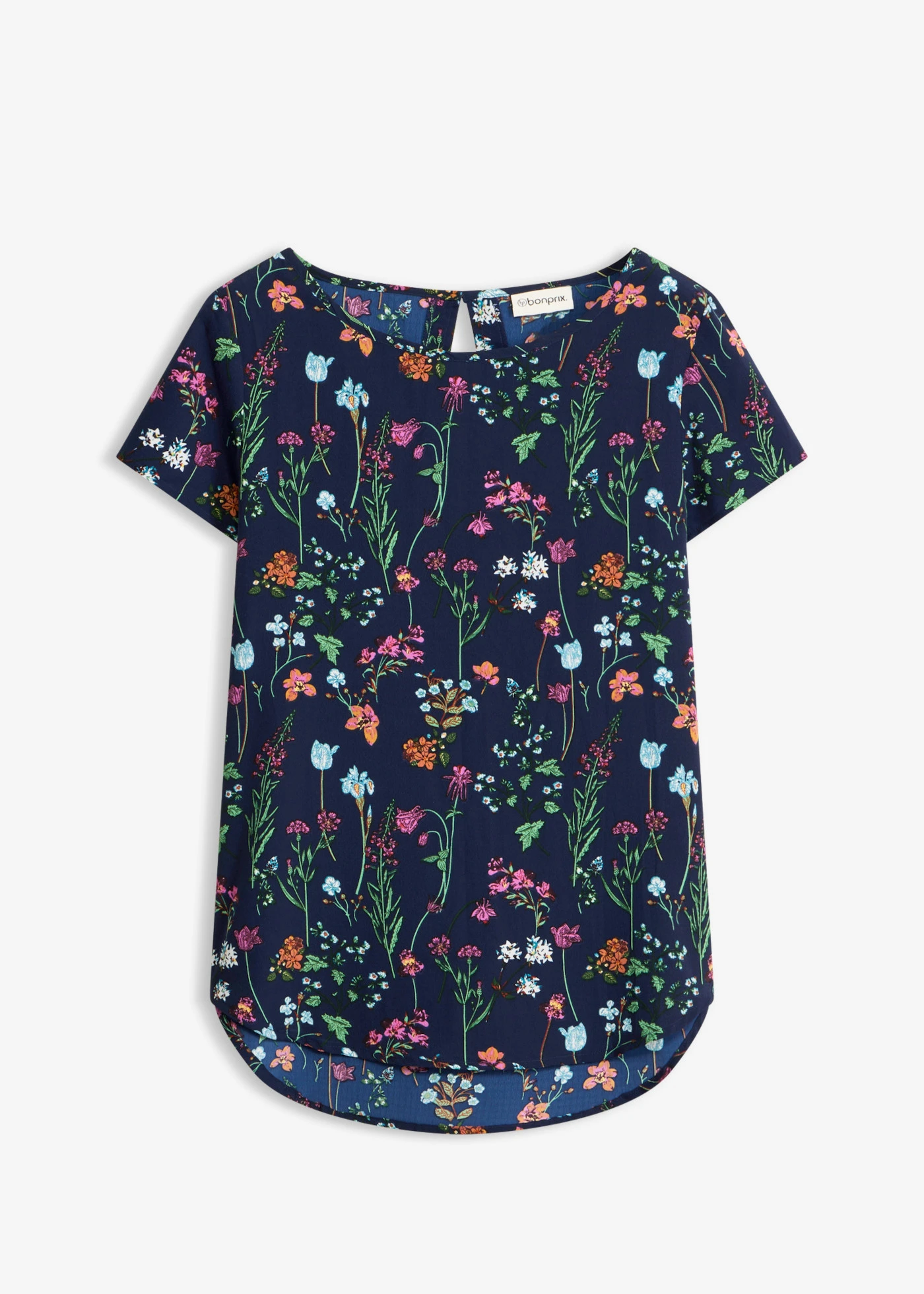 Blouse manches courtes • bleu nuit floral • Boutique bonprix