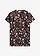 Chemisier manches courtes 100% viscose, Couleur: noir floral