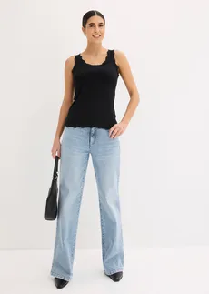 Top van zachte viscose-mix ( set van 2) • zwart+wolwit • bonprix online shop