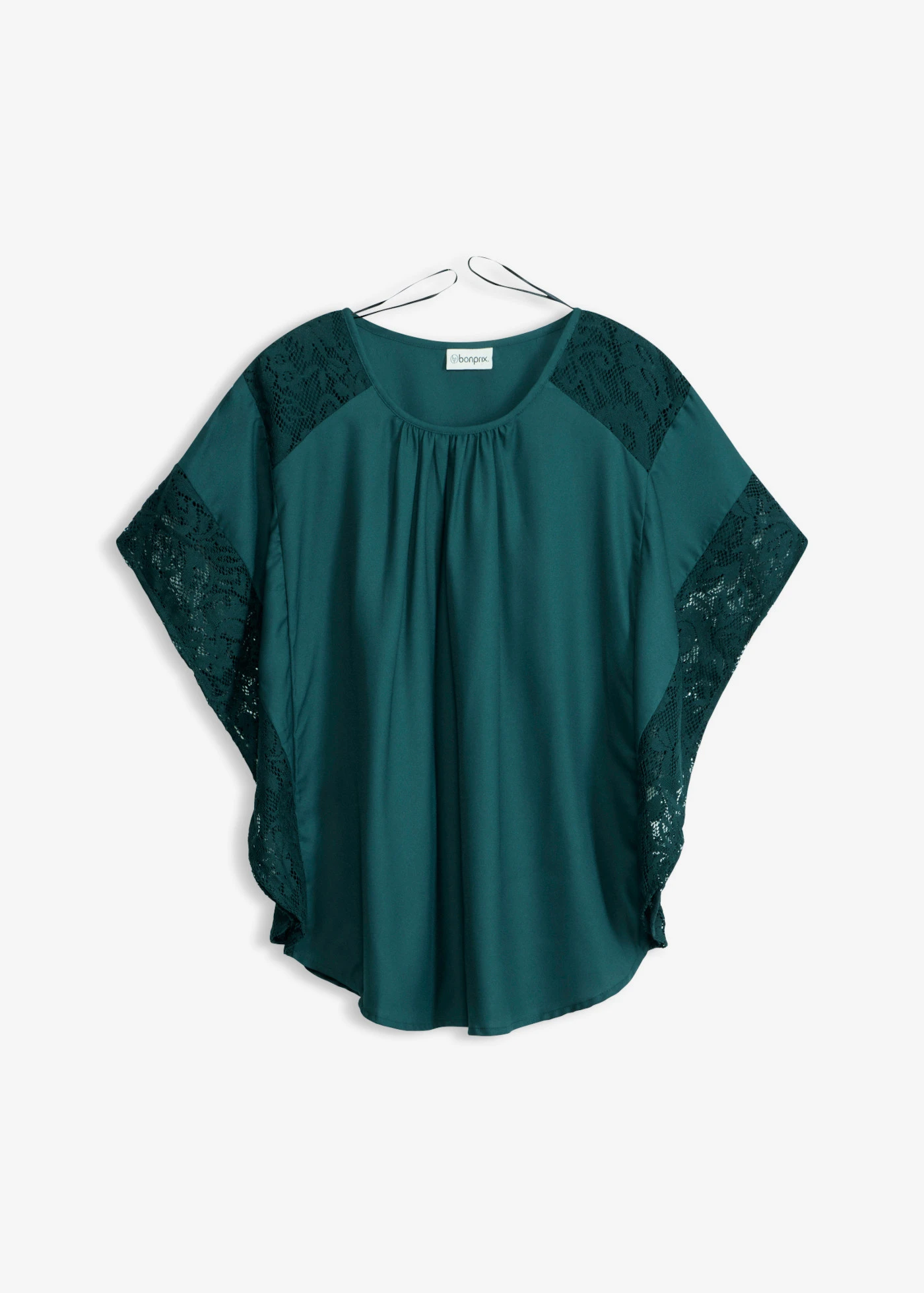Tunikablúz applikációkkal • mélyzöld • bonprix áruház