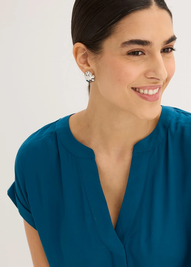 Blouse 100% viscose • bleu pétrole • product-page.page-title-suffix