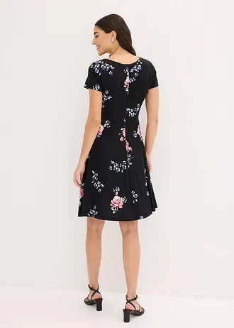 Robe en jersey viscose, Couleur: noir floral