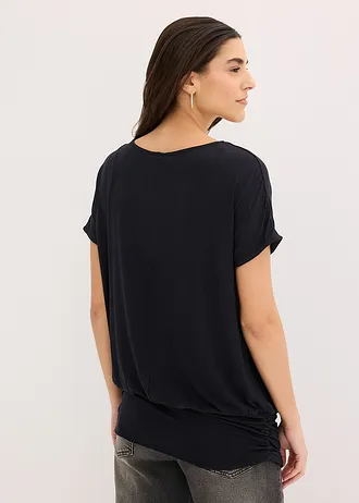 T-shirt doux en viscose extensible • noir • Boutique bonprix