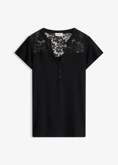 Tričko s gombičkami z viskózového mixu