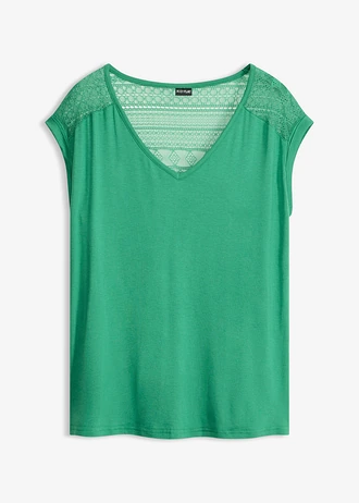 Shirt in een zachte viscosemix • groen • bonprix online shop