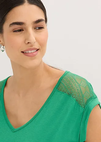 Shirt in een viscosemix • groen • bonprix online shop