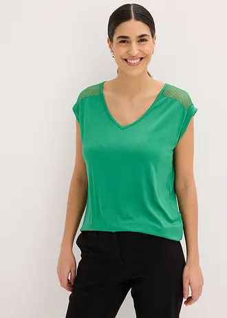Shirt in een viscosemix • groen • bonprix online shop