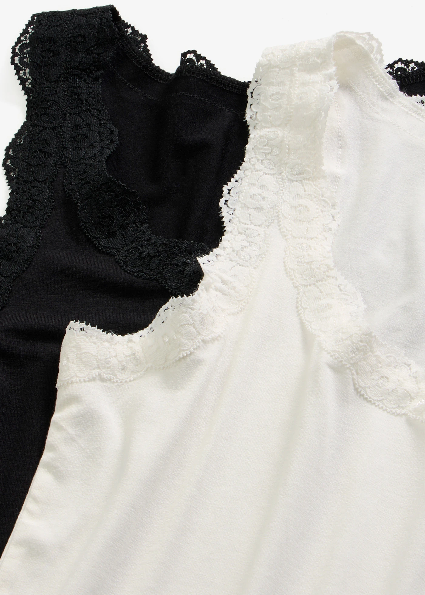 Maiou din amestec moale cu viscoză (set/2 buc.) • negru/ecru • magazin bonprix