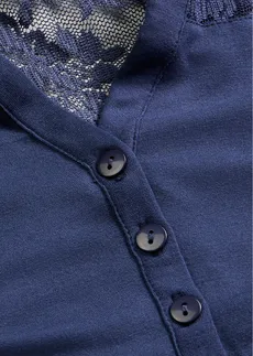 Henley tričko z viskózové směsi • tmavě modrá • bonprix obchod