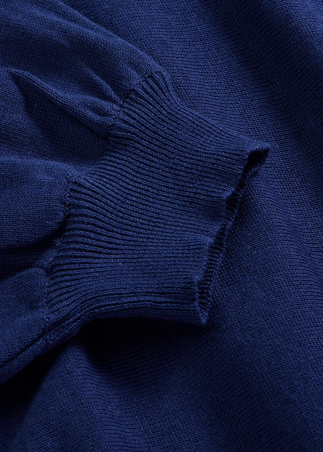 Pull en fine maille de coton mélangé • bleu profond • product-page.page-title-suffix