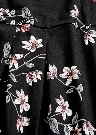 Robe en jersey viscose • noir floral • Boutique bonprix