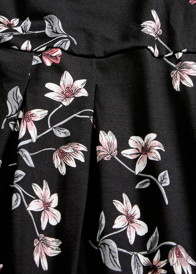 Robe en jersey viscose • noir floral • product-page.page-title-suffix