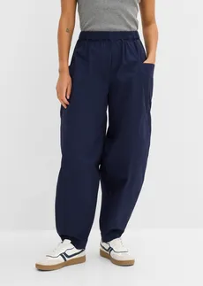 Pantalon en twill de coton extensible, Couleur: bleu foncé