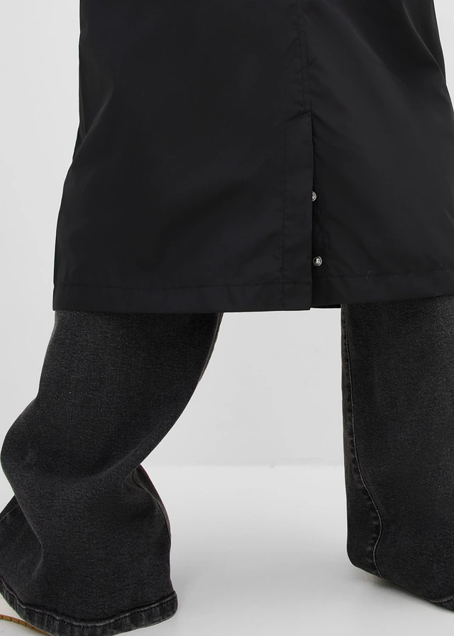 Lange jas met gebreide kraag • zwart • product-page.page-title-suffix