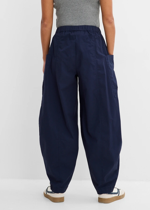 Ballonbroek van een elastische katoenmix, Kleur: donkerblauw