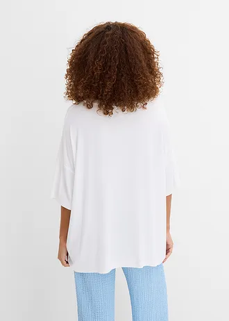 Oversized shirt van soepele vicose • wit • bonprix online shop