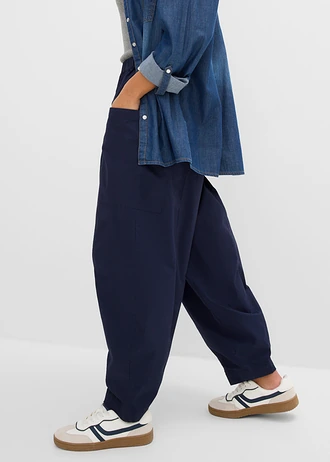 Ballonbroek van een elastische katoenmix • donkerblauw • bonprix online shop