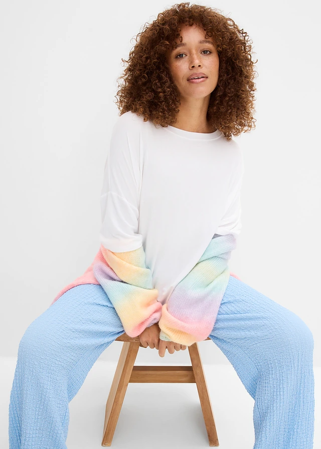 T-shirt oversize en viscose fluide • blanc • product-page.page-title-suffix