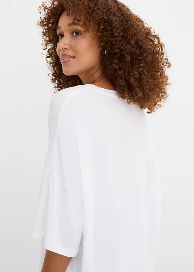 Oversized shirt van soepele vicose • wit • product-page.page-title-suffix