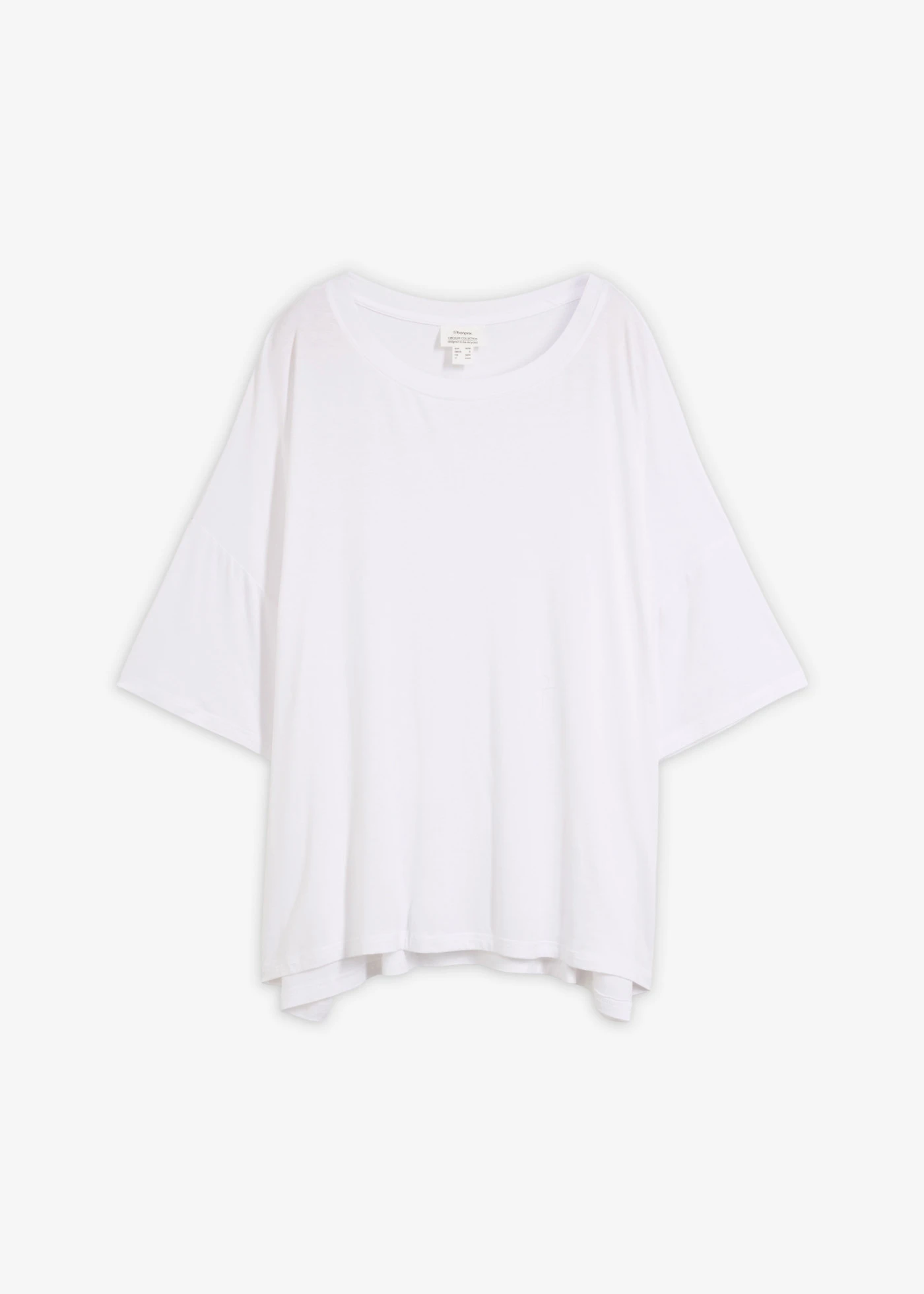 T-shirt oversized z lejącej wiskozy • biały • sklep bonprix